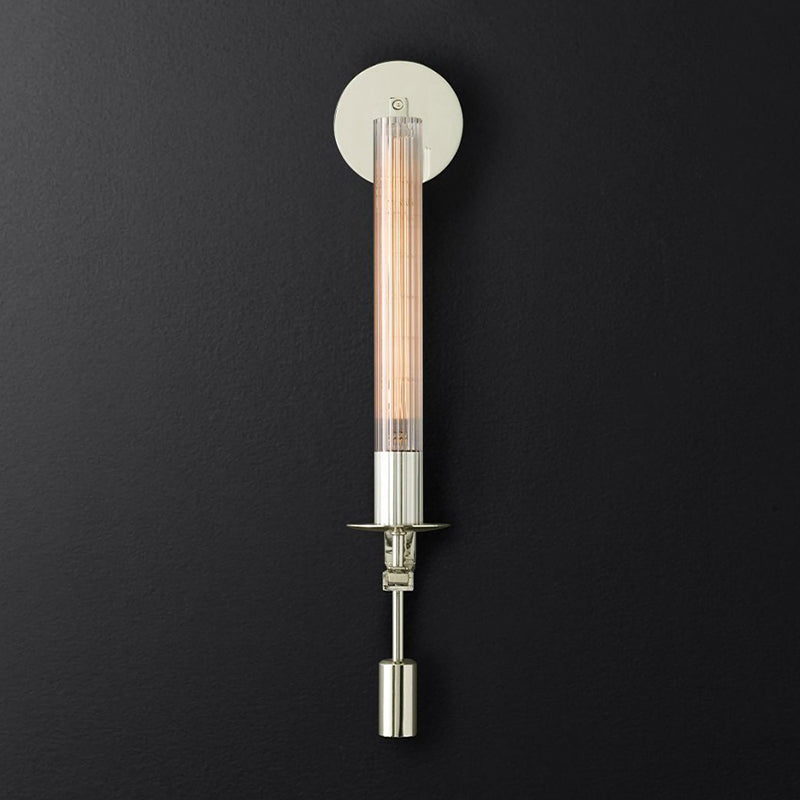 Tube Bathroom Wall Mount Light Minimalist Metal 1/2-Head Brass/Black/Chrome Sconce Lighting Fixture
