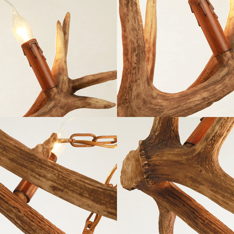 5 ampoules Résine Chandelier Éclairage