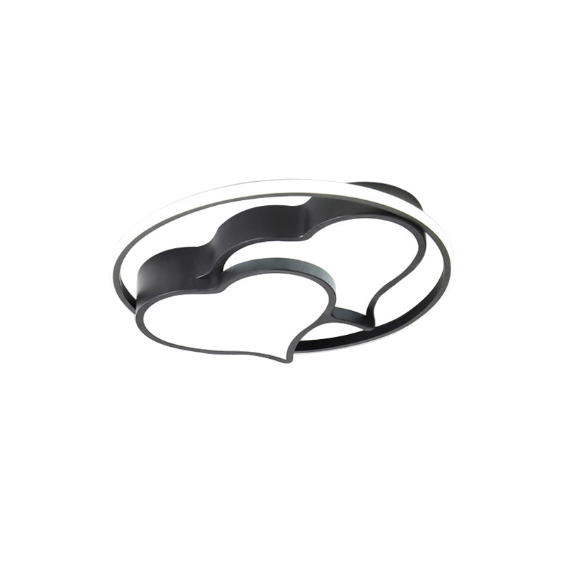 Cute Loving Heart Ceiling Mount Light Acrylic LED Ceiling Fixture for Girls Boys Bedroom