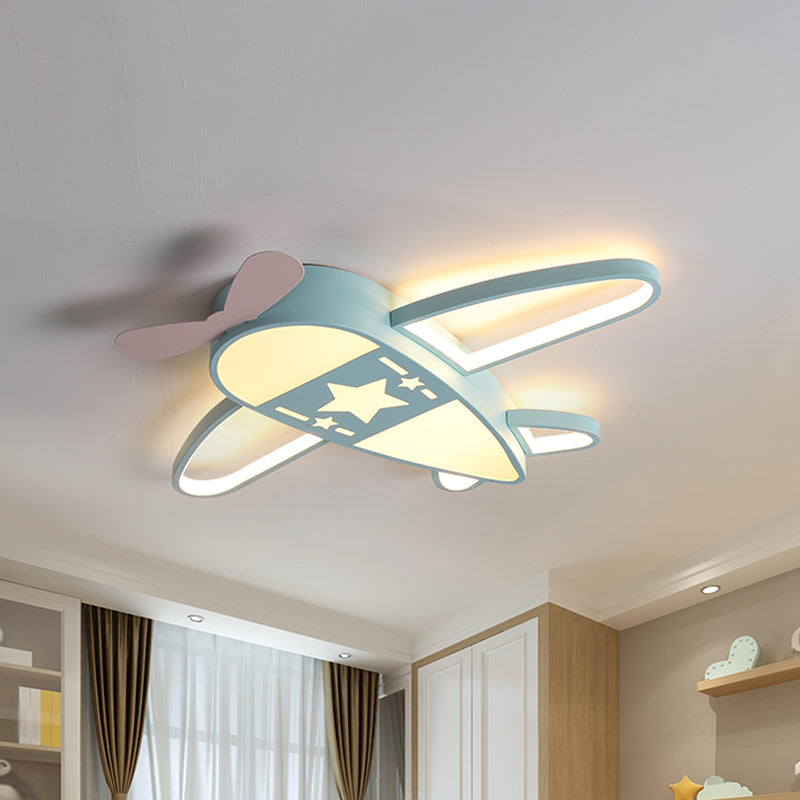 Illuminazione da soffitto in acrilico a forma piana Semplice apparecchio da incasso a LED rosa/blu con luce bianca/3 colori