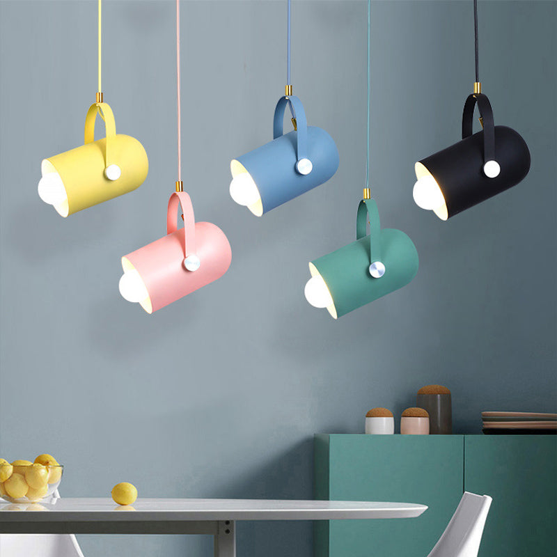 1-Licht-Bekleidungsgeschäft Anhänger Beleuchtung Makkaronblau/Rosa/Schwarz Handlege-Leicht