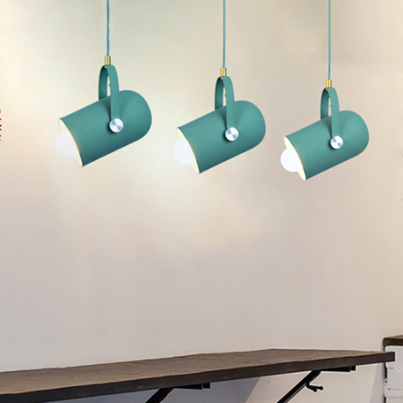 1-Licht-Bekleidungsgeschäft Anhänger Beleuchtung Makkaronblau/Rosa/Schwarz Handlege-Leicht