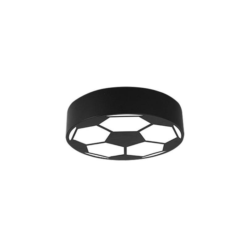Lámpara de techo con tema deportivo, luz de montaje en techo de fútbol plana acrílica para dormitorio de niños