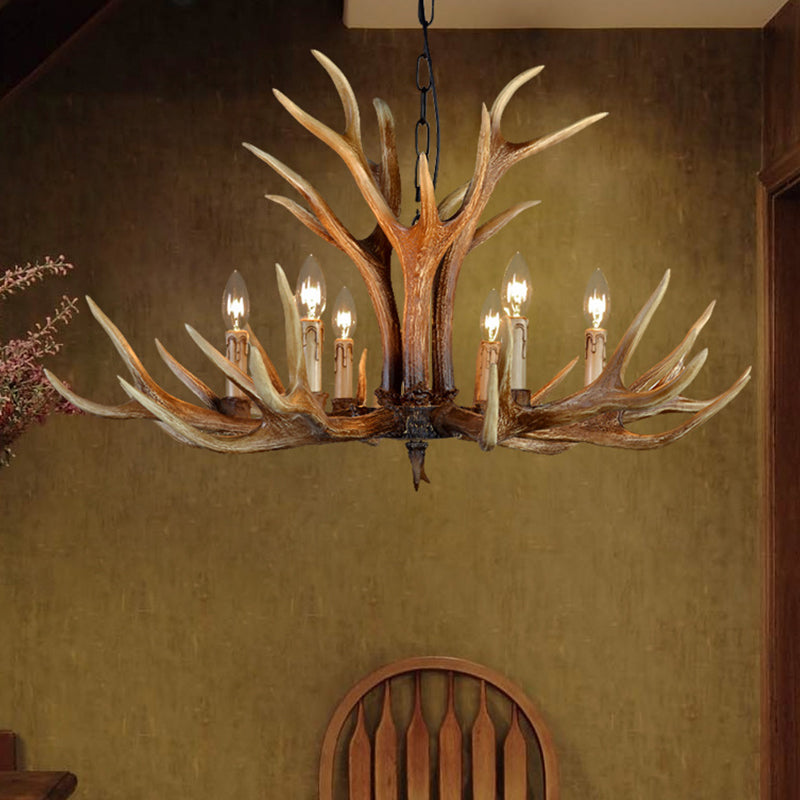 Resin Stag Antler Chandelier Countryside 6/8/10 LUMIÈRES PENSANT ÉCLAIR