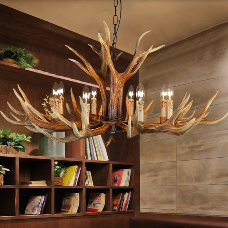 Resin Stag Antler Chandelier Countryside 6/8/10 LUMIÈRES PENSANT ÉCLAIR