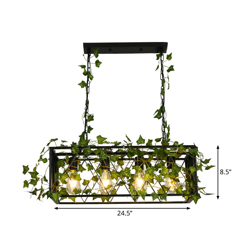 Lampada a sospensione in metallo nero 4/6-bulb Cumoid Plant Isola.
