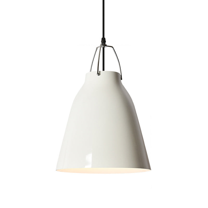 Ristorante 1-bulba Restauga Hang Light Macaron Black/Rosa/Blu Light con tonalità in alluminio a campana