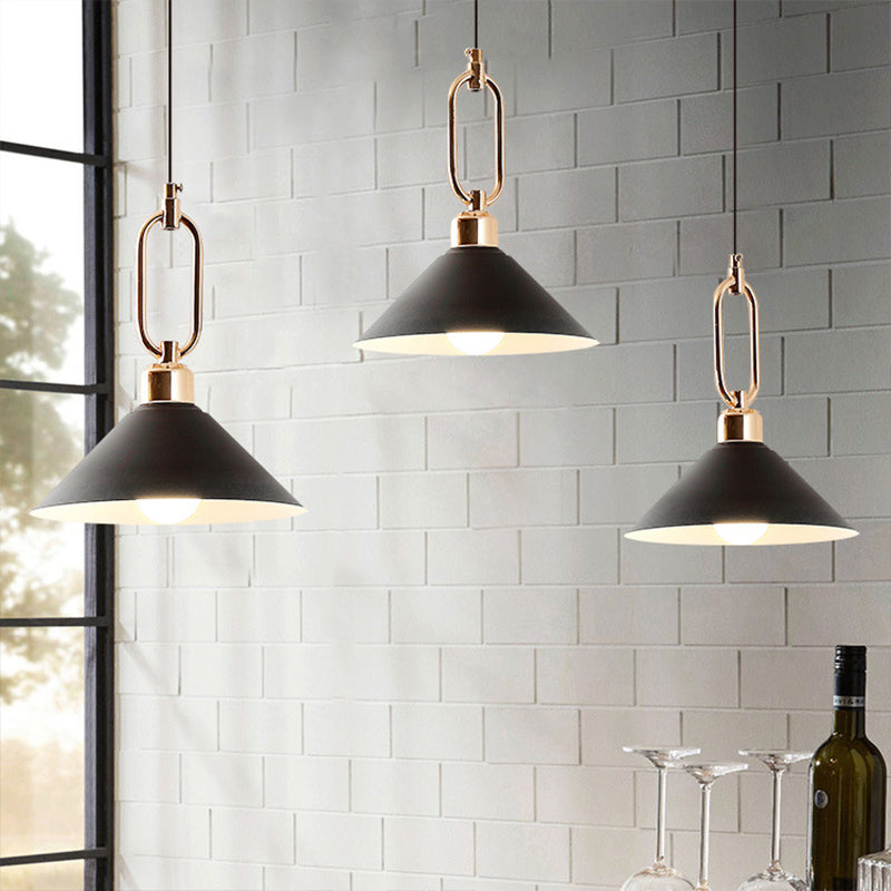 Schwarz/Rosa/Blaukegel hängende hängende leichte Makkaronen 1/3-Licht-Metallschnalle Anhänger Deckenlampe über Esstisch