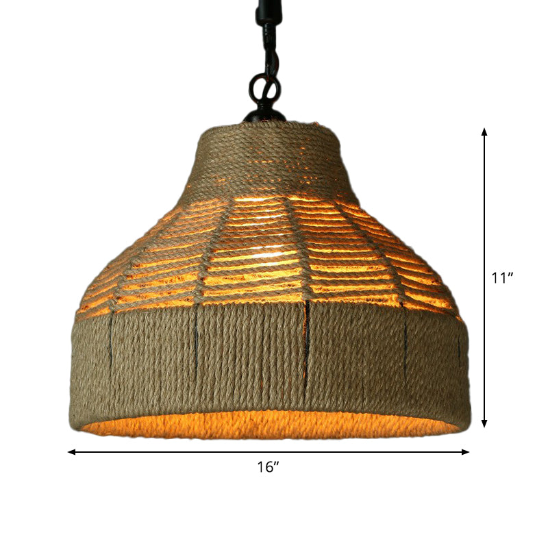 Einzelhandwerk Jute Seil Drop Pendell