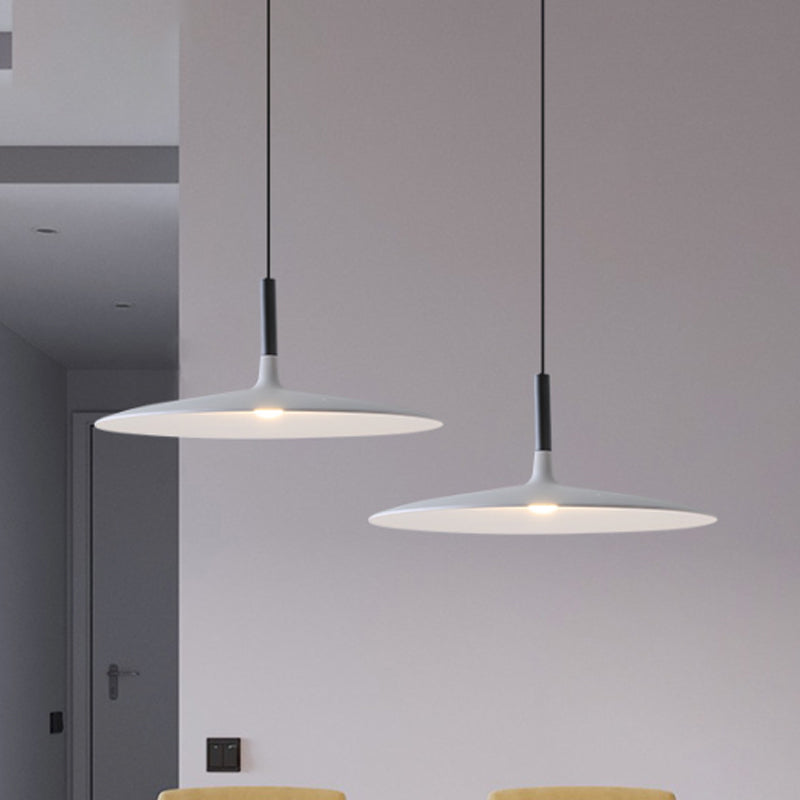 Soucoun volant en aluminium suspendu léger nordique 1-Light Orange / gris / plafond blanc pour salle à manger