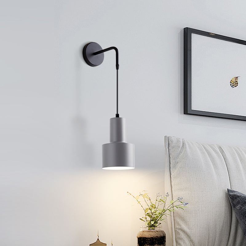 Trichter/Glocken-/Geweihenwand hängend hängendes helles nordisches Eisen eins graues Wandmontage in warmem/weißem Licht für Schlafzimmer