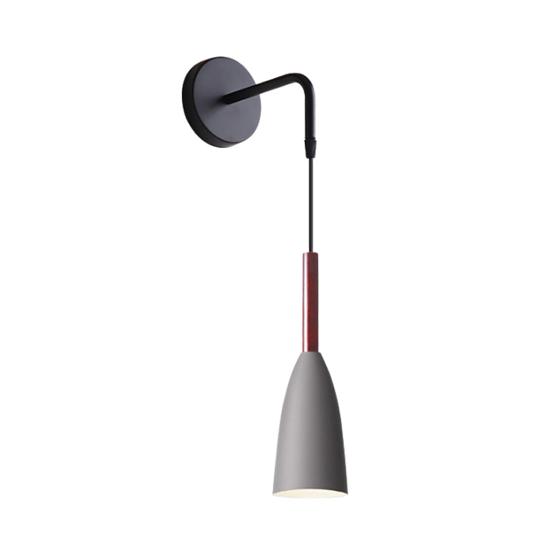 Trichter/Glocken-/Geweihenwand hängend hängendes helles nordisches Eisen eins graues Wandmontage in warmem/weißem Licht für Schlafzimmer