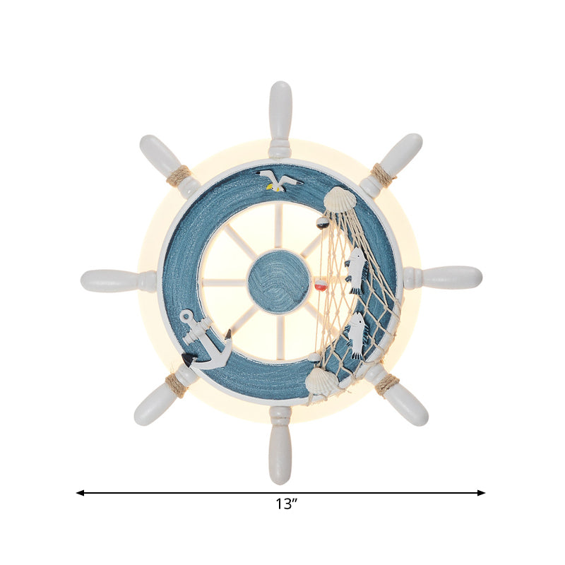 Estilo náutico Slim Wall Pared Timón Acrílico LED de pared LED para dormitorio de bebé