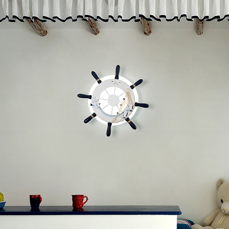 Estilo náutico Slim Wall Pared Timón Acrílico LED de pared LED para dormitorio de bebé