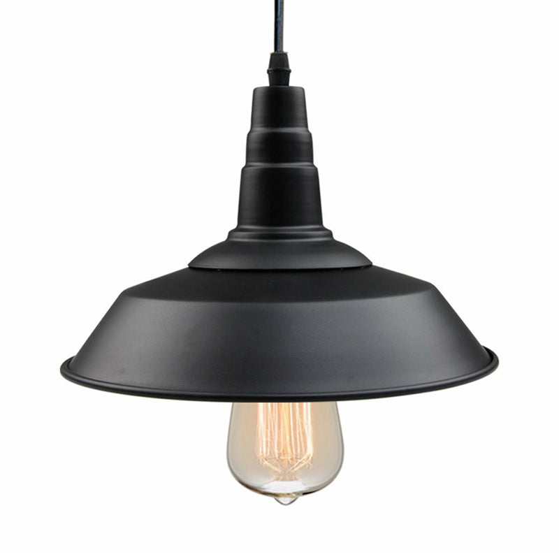 1 Bulb Barn Affermazione Light Countryside Black Metallic Impiccing Ciondolo per il ristorante