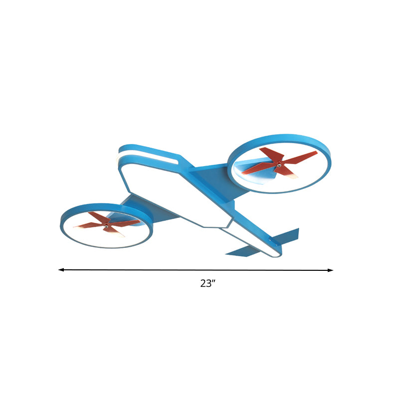 Acrylic Slim Panel Plane Pendant Light Child Bedroom Kindergarten Kids Hanging Lamp