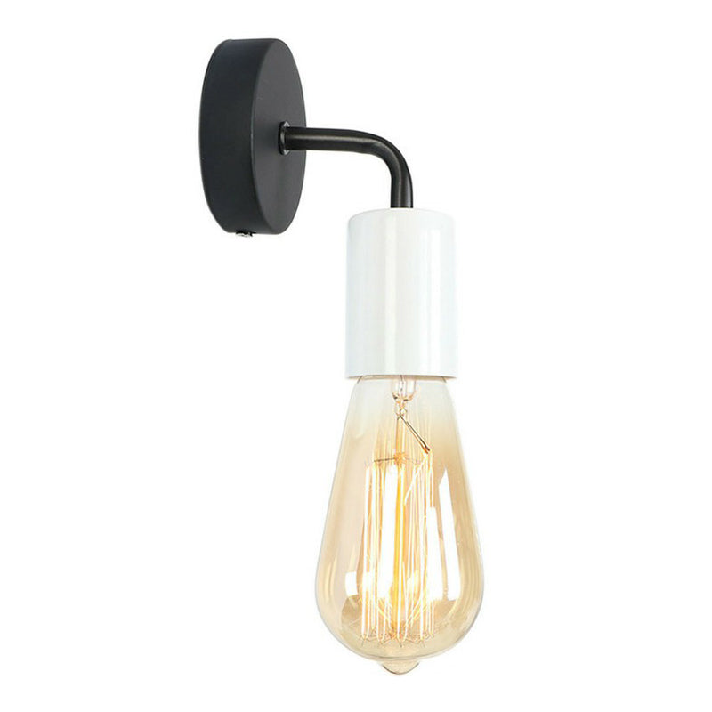 Lámpara de montaje de pared de garaje sin sombra estilo de metal de color rosa simple/oro/iluminación de pared cromada con brazo curvo