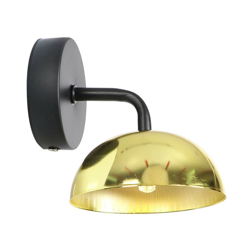 1 Lichtkuppel Schatten Wandleuchte Dachboden Messing/Kupfer/Schwarz-Eisen-Wand-Lampe mit Arm für Esszimmer