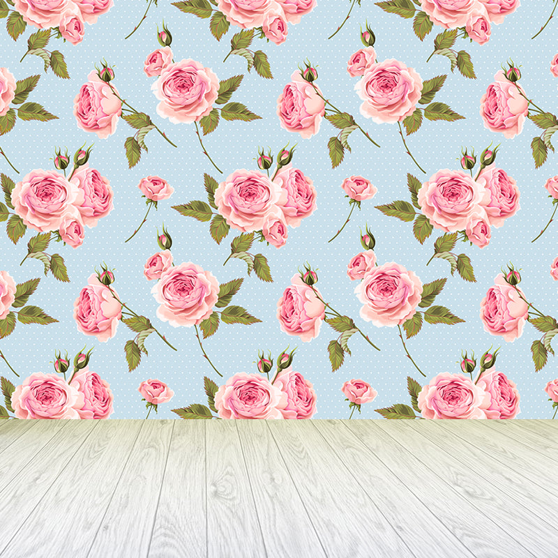 Full Size Stylish Wall Mural Decal Pastel Rose Wall Covering, Custom Size Available