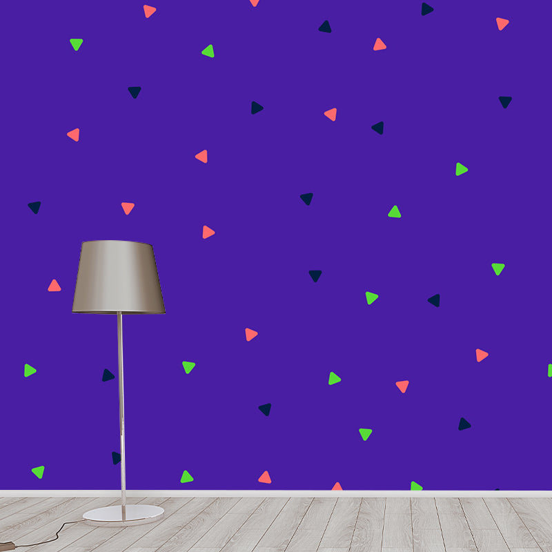 Bright Color Geometric Shapes Mural Stain-Proof Modern Living Room Wall Art, Made to Measure