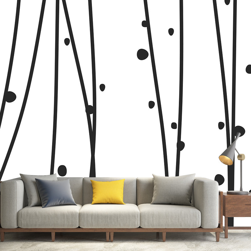 Große moderne Wandtapete, dunkle Farbe, Geometrie-Wanddekoration, individuelle Größe erhältlich