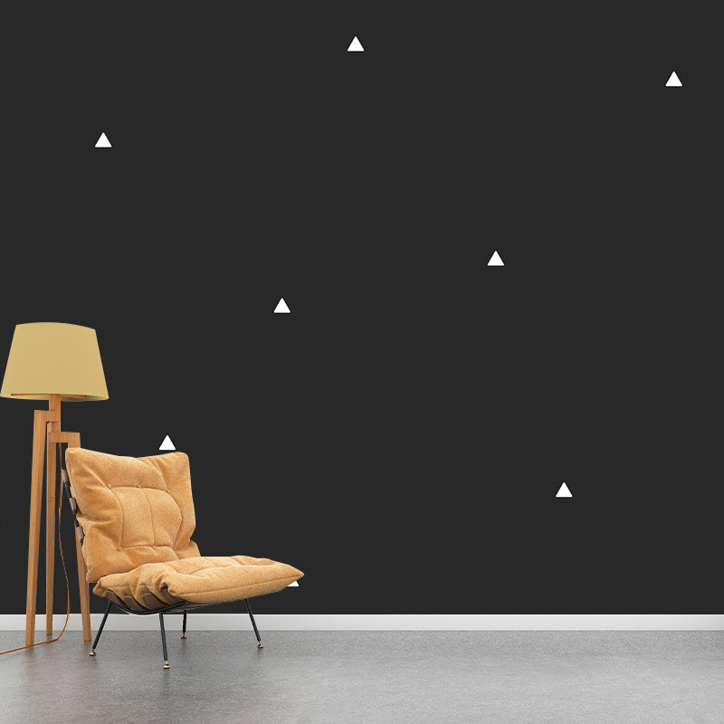 Große moderne Wandtapete, dunkle Farbe, Geometrie-Wanddekoration, individuelle Größe erhältlich