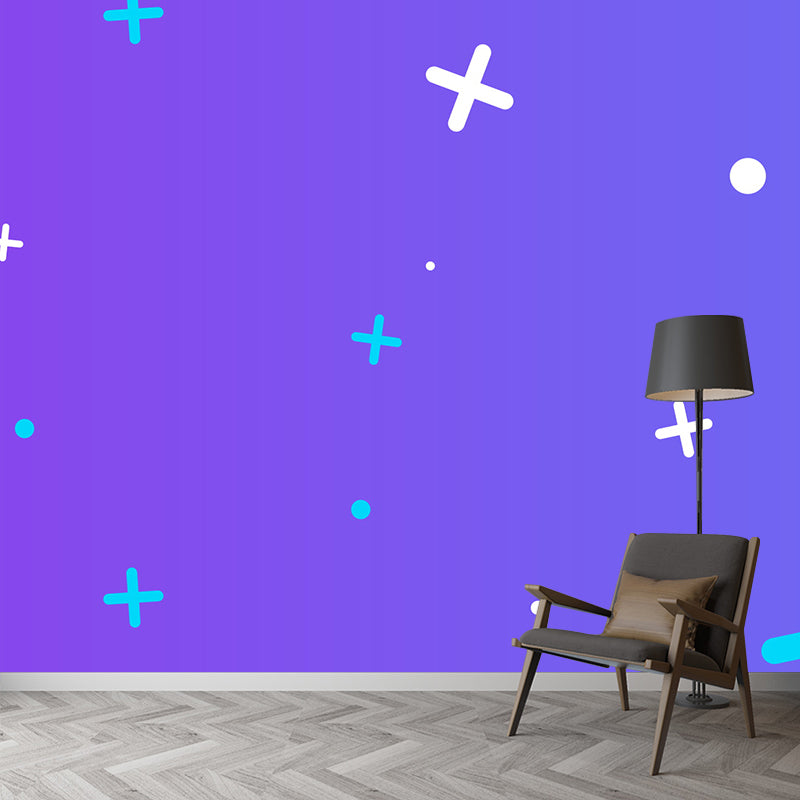 Illustration Geometrical Mural Decal Whole Wall Covering for Bedroom, Custom Print