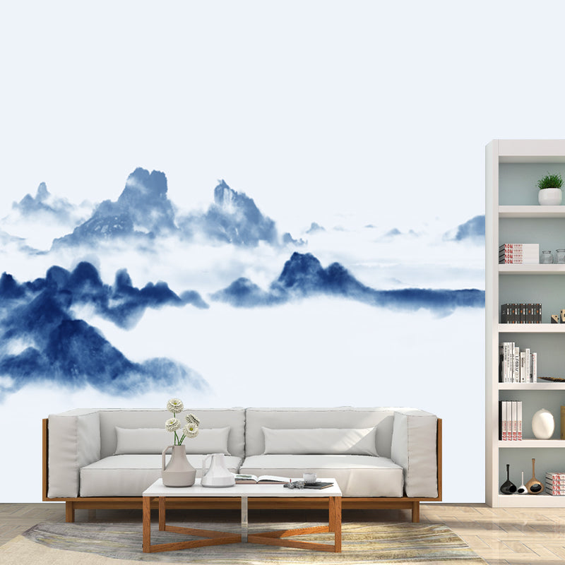 Giant Nature Landscape Mural Decal Blue Non-Woven Wall Art for Home Decor, Personalised