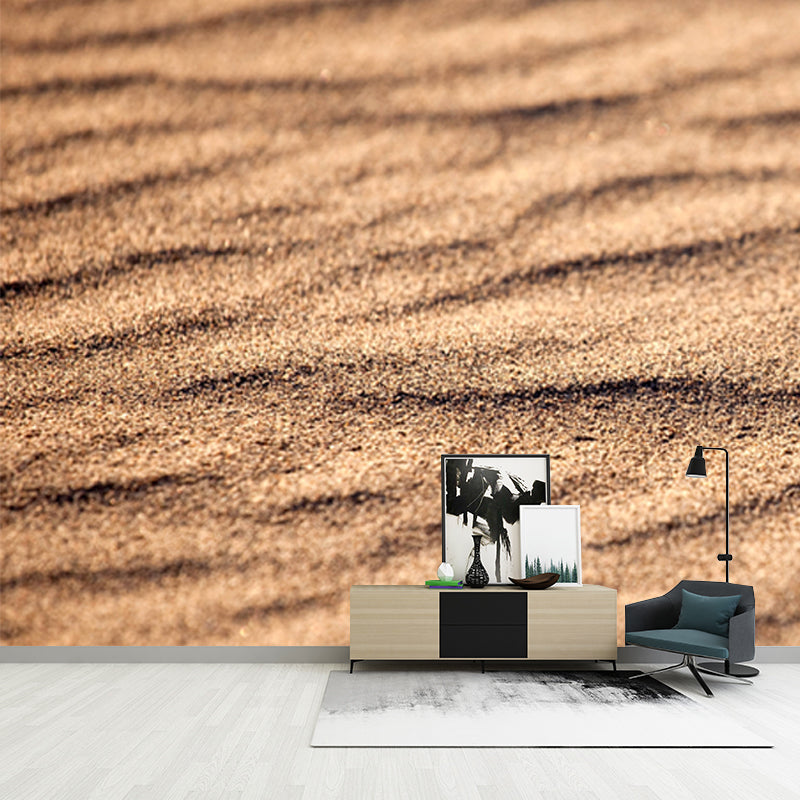Large Size Desert Sand Mural Decal Stain-Resistant Modernist Bedroom Wall Decor in Yellow