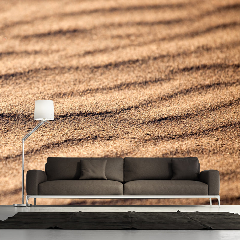 Large Size Desert Sand Mural Decal Stain-Resistant Modernist Bedroom Wall Decor in Yellow