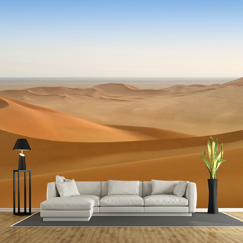 Vast Desert Scenery Wall Mural for Dining Room Natural Landscape Wall Covering, Custom Print