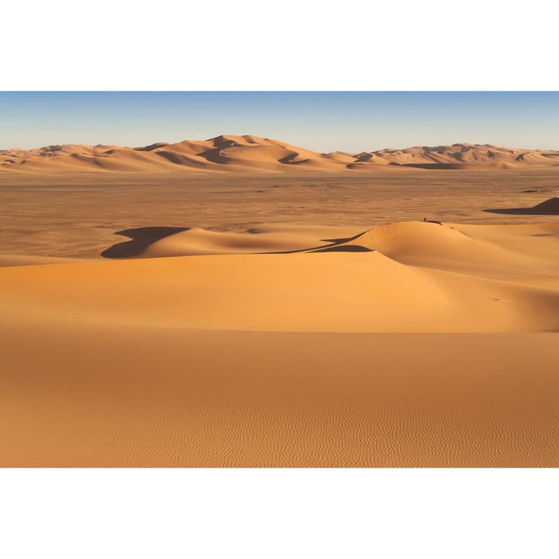 Desert Dunes View Mural Decal Yellow Modern Style Wall Art for Living Room, Size Optional