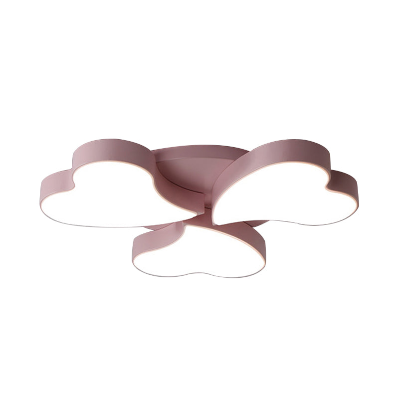 Plafonnier en forme de cœur en acrylique, plafonnier LED Art déco en blanc pour chambre à coucher