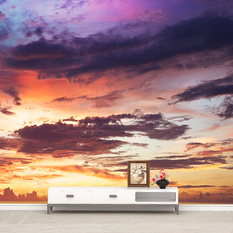 Giant Sand Sheet Wallpaper Mural Modern Stunning Desert Evening Glow Wall Covering in Yellow