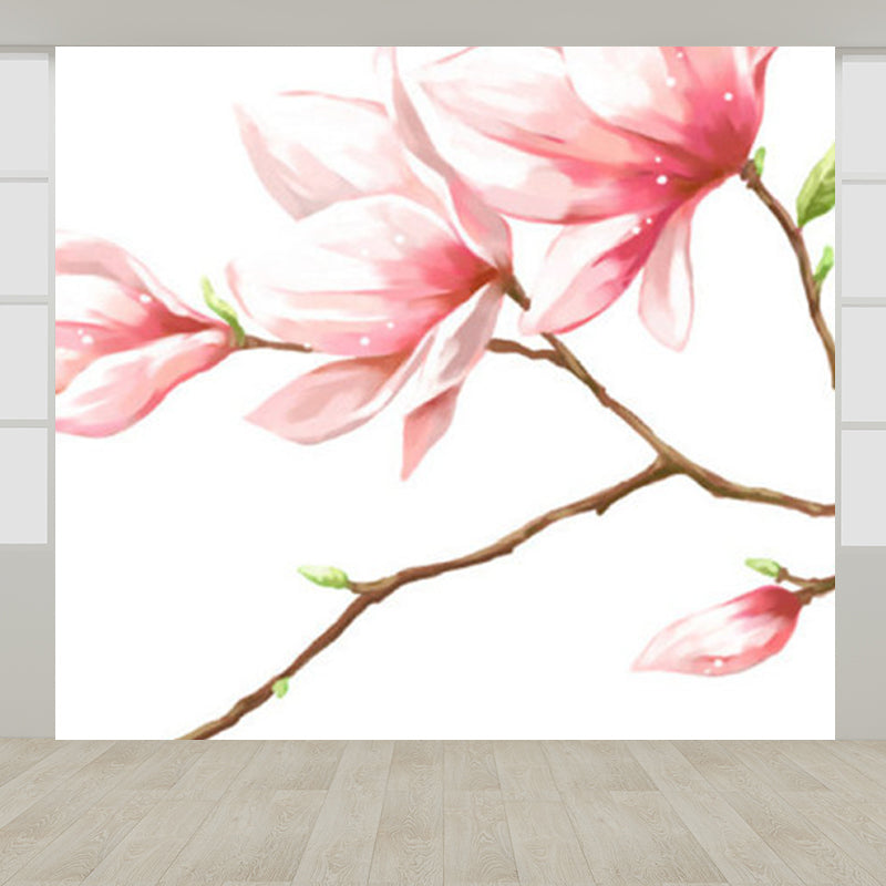 Whole Flower Branch Mural Wallpaper for Wall Decor Contemporary Girls Room Wall Art