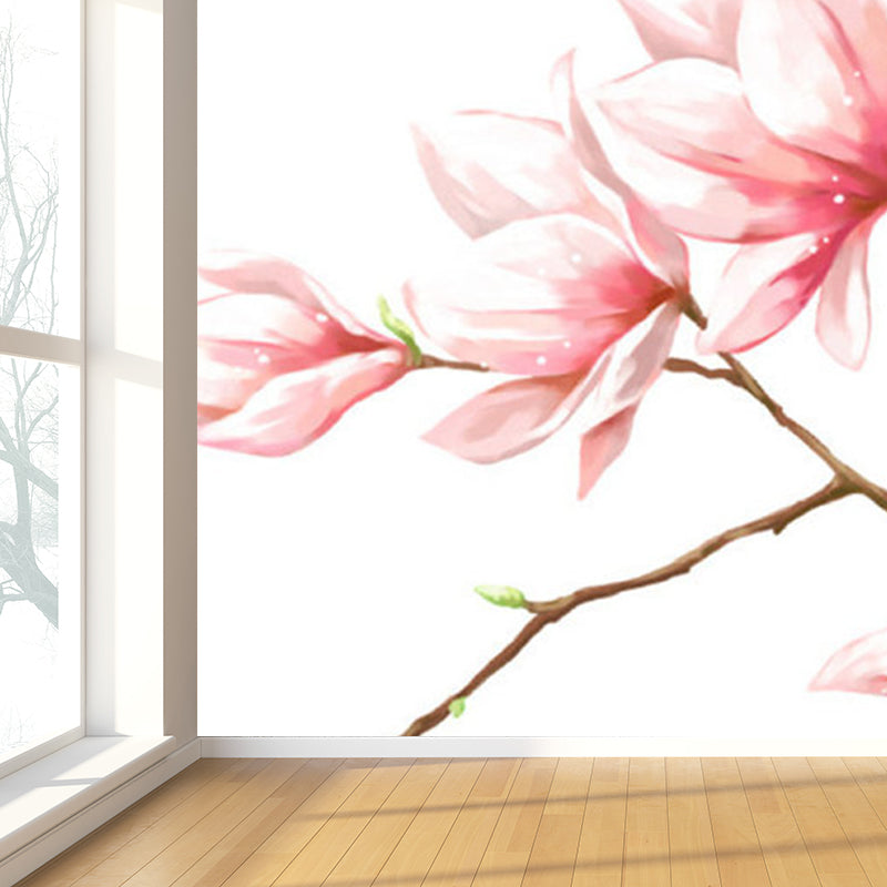 Whole Flower Branch Mural Wallpaper for Wall Decor Contemporary Girls Room Wall Art