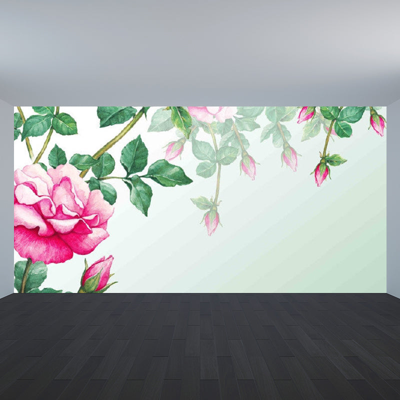 Various Floral Printed Mural Wallpaper Contemporary Non-Woven Fabric Wall Covering