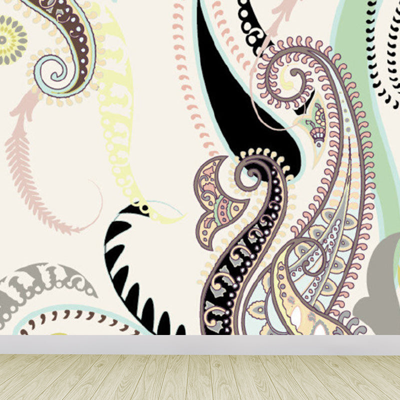 Various Floral Printed Mural Wallpaper Contemporary Non-Woven Fabric Wall Covering