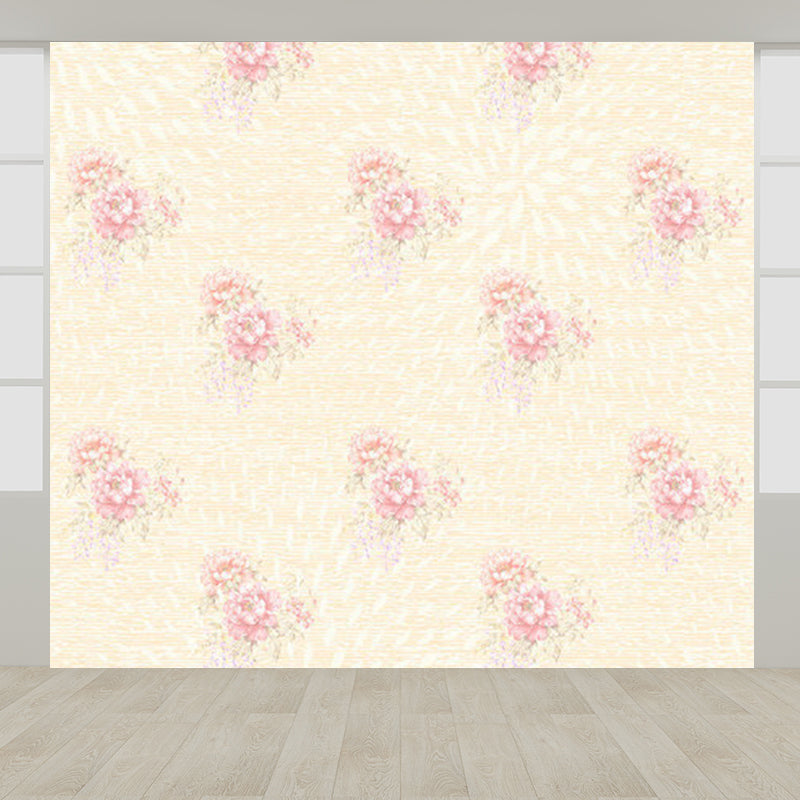 Autocollant Mural au Design Floral vif, décoration murale moderne en matériau non tissé de couleur claire