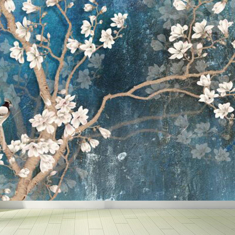 Flower Pattern Wall Mural Modern Decorative Dining Room Wall Covering, Custom Printed