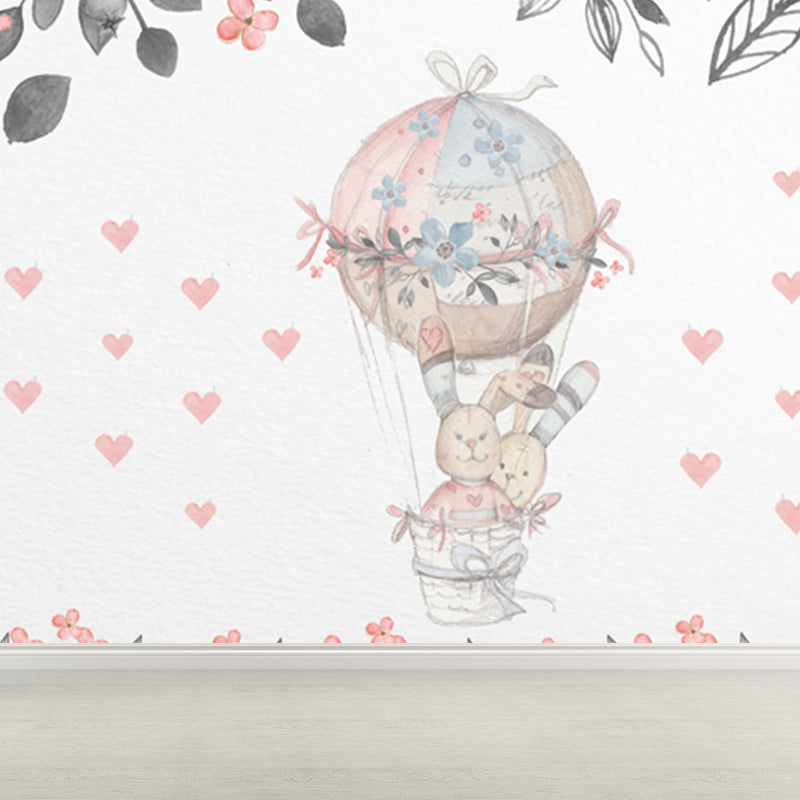 Non-Woven Decorative Mural Children's Art Cartoon Animals Wall Decor, Custom Printed