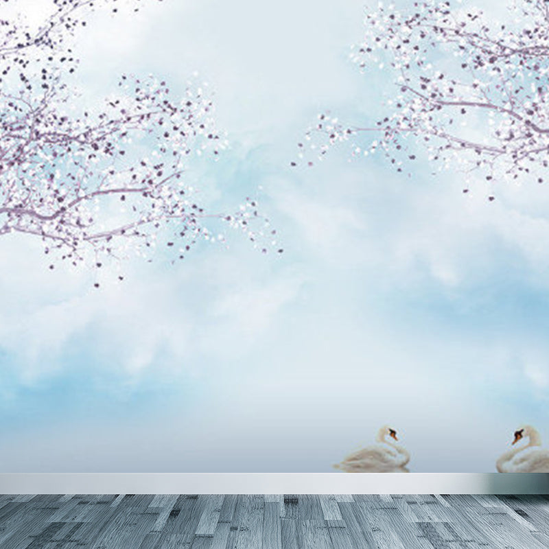 Non-Woven Decorative Wall Mural Modern Cartoon Animals Wall Covering for Living Room