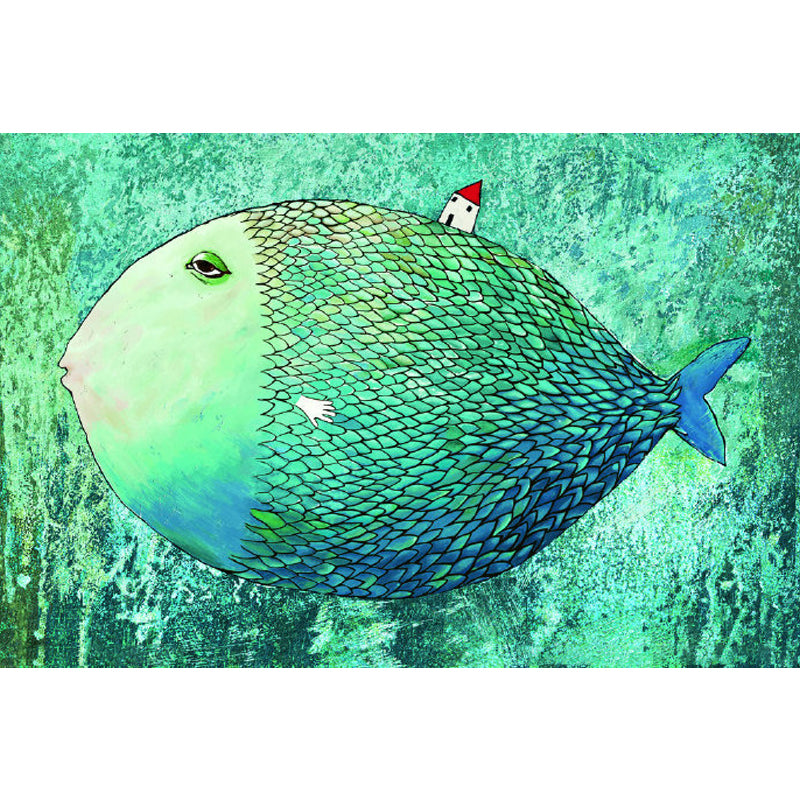 Non-Woven Decorative Wall Mural Modern Cartoon Animals Wall Covering for Living Room