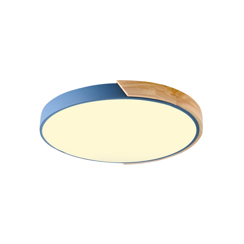 Macaron Loft Circle Plafonnier LED en acrylique pour la maternelle
