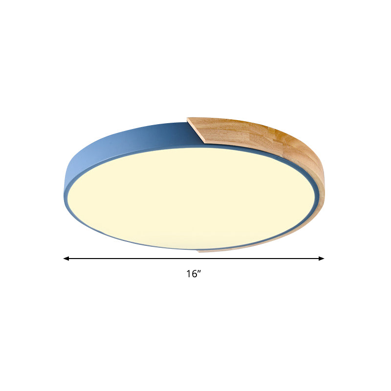 Macaron Loft Circle Plafonnier LED en acrylique pour la maternelle