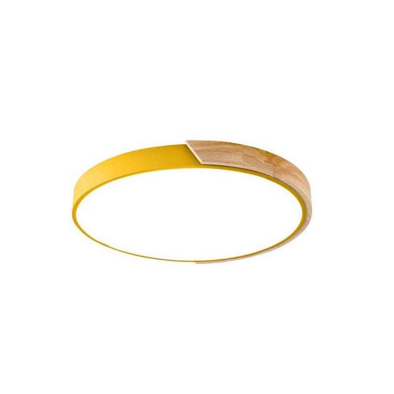 Macaron Loft Circle Plafonnier LED en acrylique pour la maternelle