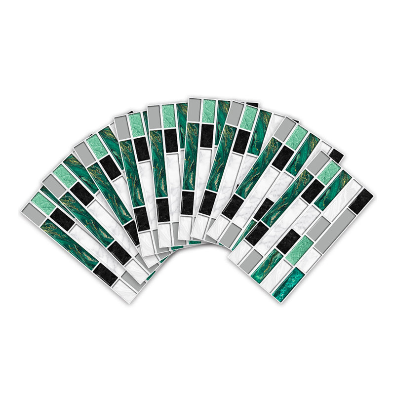 Adhesive Mosaics Tile Brick Wallpapers 8' L x 4" W Contemporary Wall Decor for Home