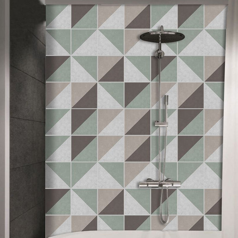Modern Art Geometric Wallpapers for Home 8' L x 8" W Peel and Paste Wall Art in Green