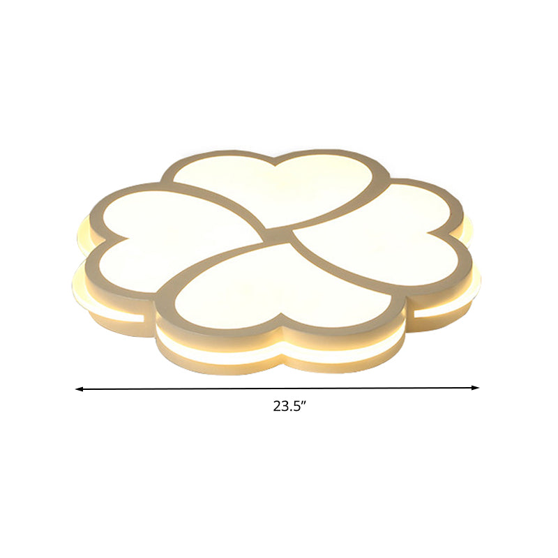 Blossom Kindergarten Flush Mount Ceiling Light Acrylic Modern LED Flush Ceiling Lights in White