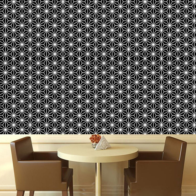 Abstract Geometric Wallpaper Panels Contemporary Stick On Living Room Wall Art, 4' x 20.5"